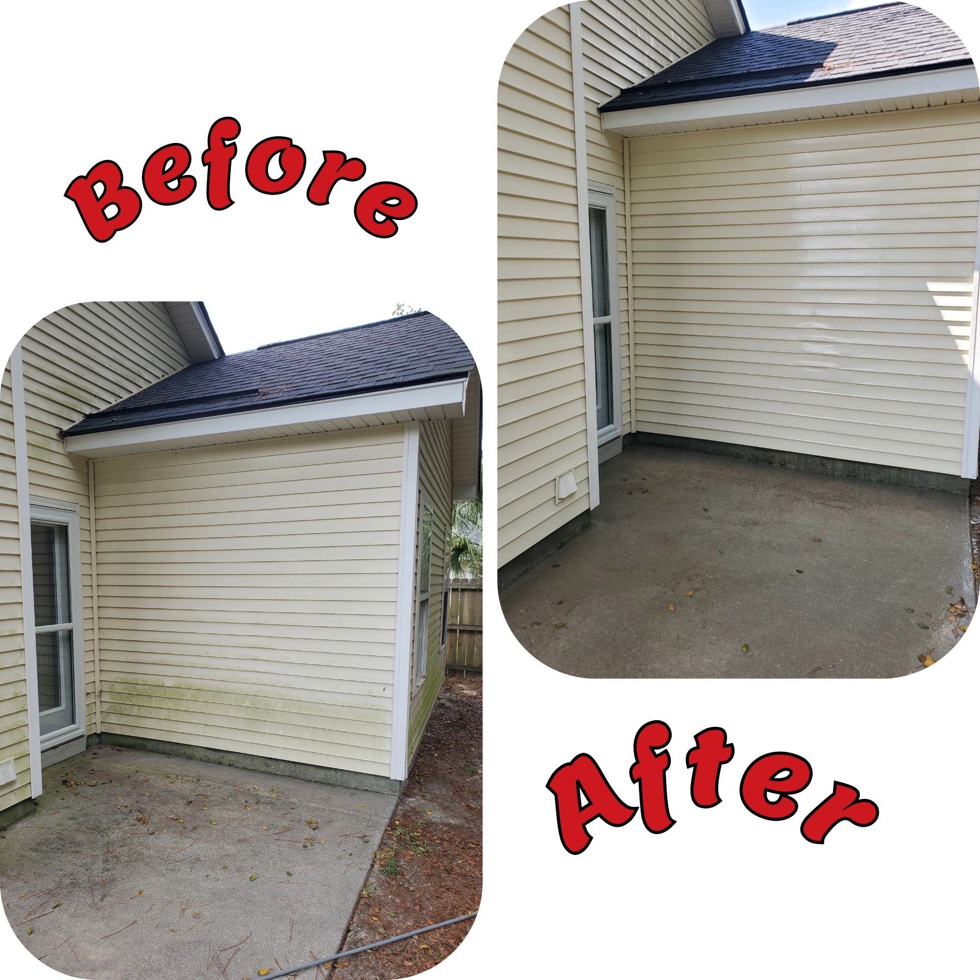 Pressure washing exterior surfaces